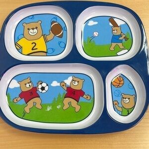 𝅺KIDS melamine food tray with sports theme